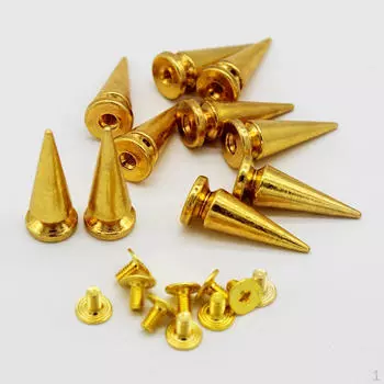 Ремень с 10 шипами в стиле панк, кожаный аксессуар с заклепками чёрный