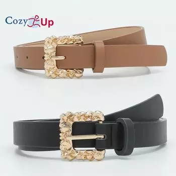 Ремень с геометрической пряжкой, женский, высококачественный, декоративный, карамельного цвета, универсальный ремень для костюма 107x2.4cm белый