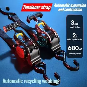 Ремень с храповым механизмом для натяжения ремня для автомобиля Автомобильные ремни для грузовой ленты Ремни с выдвижной петлей для мотоциклов Ремень с храповым механизмом для багажа