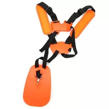 Ремень с мягкой подкладкой для кустореза, триммера, садового секатора, удобный, экономящий труд, W-образный, двойной плечевой ремень жёлтый