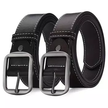 Ремень с пряжкой для джинсов Ремень унисекс для брюк All-match 100cm чёрный