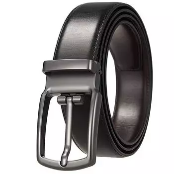 Ремень с пряжкой, повседневный ремень, ремень, двухслойный ремень из коровьей кожи, перфорированный ремень Ly35-25930-2 110-130CM