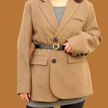 Ремень с пряжкой в форме сердца. Простой в использовании, удобный пояс из искусственной кожи с пряжкой в форме сердца для чёрный