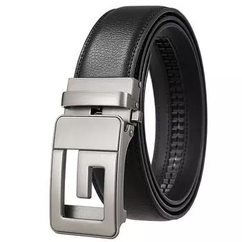 Ремень с пряжкой в виде буквы, деловой повседневный мужской ремень с автоматической пряжкой, ремень Ly36-561798-1 110-130