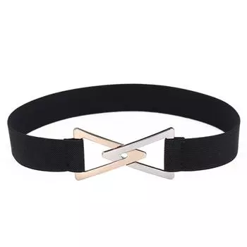 Ремень с треугольной пряжкой для похудения талии One Size чёрный