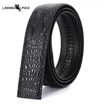 Ремень с узором крокодила, корпус ремня, автоматическая пряжка, полоса ремня, ремень из натуральной кожи, мужской ремень 110cm