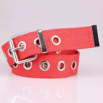 Ремень с вырезом Air Eye Strap из нейлона и холста, джинсовый, модный, женский, украшенный, тактический красный