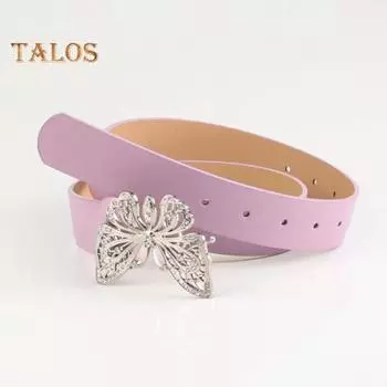 Ремень со стразами и бабочками, регулируемая длина, дизайн с несколькими отверстиями, женский пояс, однотонный ремень, аксессуары для костюма верблюд