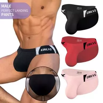 Ремень со змеиным принтом Мужское модное нижнее белье Сексуальные плавки с высокой посадкой для мужчин Удобные дышащие Красные мужские трусы на год Зодиака M