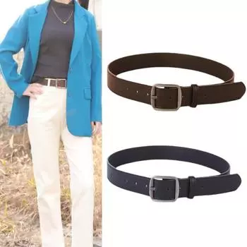 Ремень унисекс в стиле ретро с несколькими отверстиями, регулируемый дизайн, джинсовый ремень в стиле вестерн, ремень из искусственной кожи кофейный