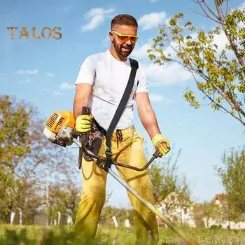 Ремень Weed Eater, наплечники, улучшенный зажим из нержавеющей стали, регулируемый плечевой ремень, ремень безопасности для газонокосилки, защита спины чёрный