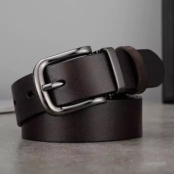 Ремень женский кожаный пряжка первый слой настоящая коровья кожа женская верхняя одежда формальный деловой молодежный легкий край легкий низ ремень ручной работы 105cm