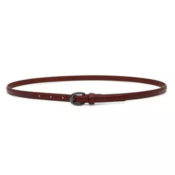 Ремень женский повседневный деловой модный кожаный простой декоративный тонкий ремень нишевый тренд первый слой коровьей кожи ремень 80-100cm светло-коричневого