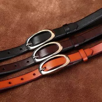 Ремень женский простой модный универсальный высококачественный доступный роскошный стиль натуральная кожа чистая коровья кожа повседневный тренд высококачественный тонкий ремень 90cm