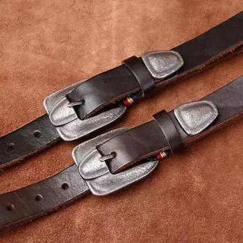 Ремень женский утолщенный итальянский первый слой коровьей кожи пряжка ретро индивидуальность модный универсальный ремень для женщин 90cm