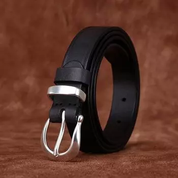 Ремень женский высококачественный легкий роскошный посеребренный латунный пряжка из натуральной кожи модный универсальный ретро первый слой из воловьей кожи джинсовый ремень