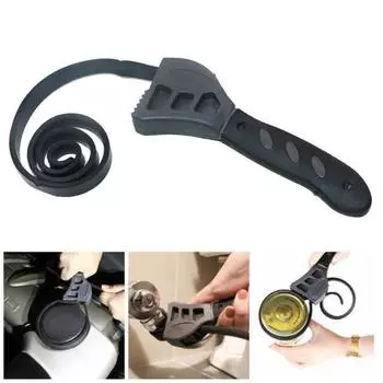Ременной ключ Регулируемый резиновый ленточный ключ Открывалка для масляного фильтра Сантехнический ключ для раковины