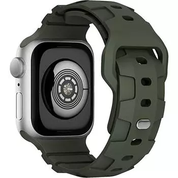 Ремешки для Apple Watch, ремешок 49 мм, 45 мм, 41 мм, 44 мм, 42 мм, 40 мм, 38 мм, силиконовый спортивный браслет iWatch Series Ultra 8, 7, 6, 5, 4, 3, 2, 1 SE 38mm 40mm 41mm зелёный