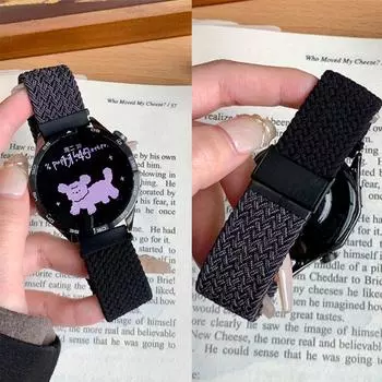 Ремешки для часов из нейлоновой ткани 20 мм 22 мм с надежной застежкой-пряжкой — совместимы с умными часами Samsung, HUAWEI и Amzfit. Ремешок для часов 20mm