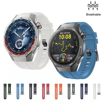 Ремешки для часов, совместимые с Huawei Smart Watch GT5 Pro 46 мм, резиновый ремешок для Hauwei GT5/GT4/GT3/GT5 Pro 22 мм, универсальный ремешок GT5 Pro 46mm оранжевый