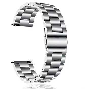 Ремешок 18 мм, 22 мм, 20 мм, 24 мм для SAMSUNG Galaxy Watch 42, 46 мм, Galaxy Watch 3, 45 мм, 41 мм, ремешок из нержавеющей стали для Amazfit Bip GTR
