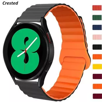 Ремешок 20/22 мм для часов Samsung Galaxy Watch 5 Pro/4 6 Classic 46 мм 42/Active 2 Магнитный силиконовый браслет Huawei Watch GT 2/Pro ремешок