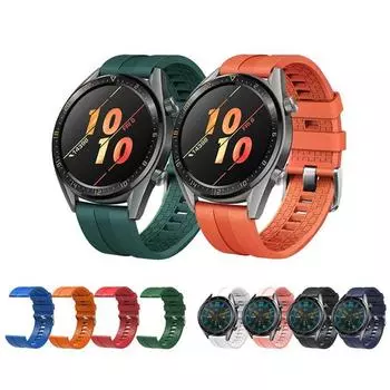 Ремешок 20 мм 22 мм для Samsung Galaxy Watch 3 Amazfit Bip для Huawei Watch GT 3/3 Pro 46 мм Amazfit, силиконовый спортивный мягкий умный ремешок для часов, браслет 20mm сапфировый