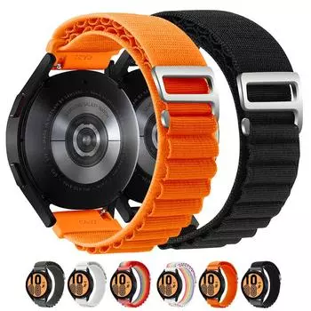 Ремешок 20 мм 22 мм для Samsung Galaxy Watch 5 Pro, ремешок 45 мм active 2 Gear S3, браслет Alpine Loop correa Galaxy watch 4 44 мм 20mm watch band разноцветный