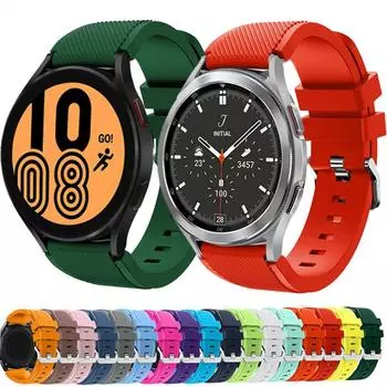 Ремешок 20 мм 22 мм для Samsung Galaxy Watch 4/Classic/46 мм/42 мм/active 2 Gear s3/S2, силиконовый браслет Huawei GT/2/GT2/3 Pro, ремешок 22mm
