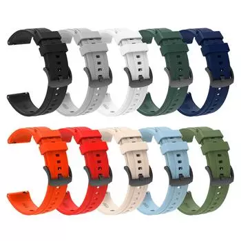 Ремешок 22 мм для Huawei Watch GT 4, 46 мм, силиконовый ремешок для часов, спортивный браслет, ремешок для часов чёрный
