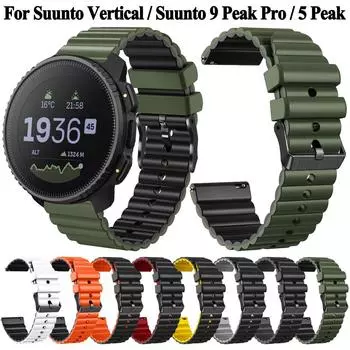 Ремешок 22 мм для умных часов Suunto Вертикальный/5 Peak/9 Peak Pro, ремешок для часов Garmin Forerunner 265 255 Vivoactive4 Venu2, аксессуары 22mm чёрный