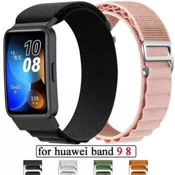 Ремешок Alpine для Huawei Band 9 8 Аксессуары Регулируемый спортивный браслет Эластичный нейлоновый браслет для Huawei Band 9 for huawei band 9