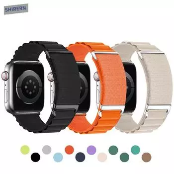 Ремешок Alpine Loop для Apple Watch, ремешок 49 мм, 45 мм, 41 мм, 44 мм, 40 мм, 42 мм, нейлоновый ремешок для часов, браслет iwatch series 3 5 SE 6 7 8 9 Ultra