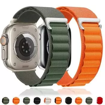 Ремешок Alpine Loop для Apple Watch Ultra Band 49 мм, 45 мм, 44 мм, 42 мм, 41 мм, 40 мм, металлические браслеты с C-образным крючком, iwatch SE series 9, 8, 7, 6, 5, 4, 3