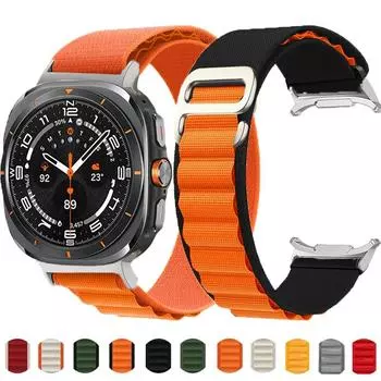 Ремешок Alpine Loop для Samsung Galaxy Watch 7 Ultra 47 мм, спортивный браслет, нейлоновый ремешок для часов Samsung Galaxy Ultra, аксессуары Watch Ultra 47mm оранжевый