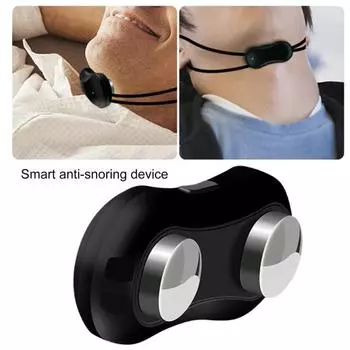 Ремешок бесшумный регулируемый удобный в ношении интеллектуальный импульсный массажный инструмент для уменьшения храпа чёрный