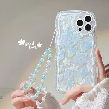 Ремешок-браслет, милый чехол с бабочкой и цветком для камеры, защитный чехол для телефона Iphone 8 7 Plus 11 12 13 Pro Max X Xr Xsmax Capa For iphone 7 8 plus