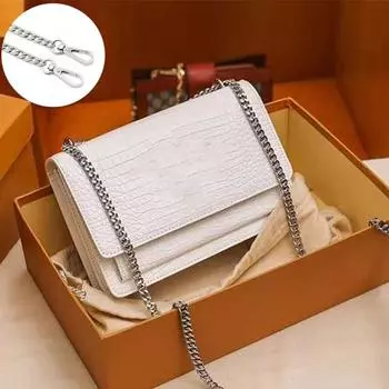 Ремешок-цепочка для сумки, сверхмощный металлический карабин с зажимом, сумка через плечо, сумка через плечо, сменная сумка, аксессуары для самостоятельного изготовления 120cm античная золотой