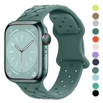 Ремешок для Apple Watch Band Ultra 49 мм, 44 мм, 40 мм, 42 мм, 41 мм, 38 мм, 45 мм, спортивный силиконовый тканый браслет-петля, серия IWatch 8, 7, 6, 3