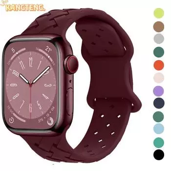 Ремешок для Apple Watch Band Ultra 49 мм, 44 мм, 42 мм, 45 мм, 40 мм, 41 мм, 38 мм, спортивный силиконовый тканый браслет-петля IWatch Series 8, 7, 6, 3, Band5