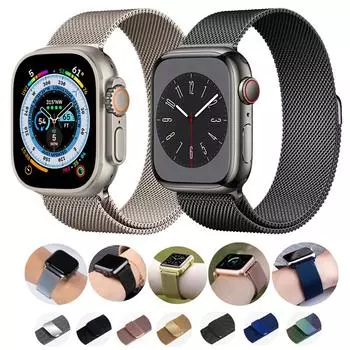 Ремешок для Apple Watch, ремешок 44 мм, 40 мм, 45 мм, 41 мм, 42 мм, 38 мм, 45, 44 мм, браслет iWatch Series 3, 5, 6 SE, 7, 8, ультра, 49 мм 38mm 40mm 41mm чёрный