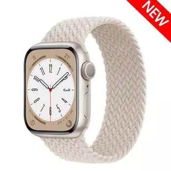 Ремешок для Apple Watch, ремешок 44 мм, 40 мм, 45 мм, 41 мм, 49 мм, 38 мм, 42 мм, эластичный плетеный браслет-петля соло, iwatch series 7 se 3 6 8 ultra 38mm 40mm 41mm&SS