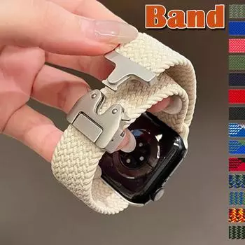 Ремешок для Apple Watch Ultra 2 49 мм 10 46 мм 9 8 7 45 мм 41 мм 44 мм 40 мм для Smartwatch Series SE 6 3 5 4 2 1 42 мм 38 мм, спортивный нейлоновый ремешок для улицы S10 42-38 40 41 mm