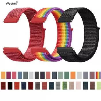 Ремешок для браслета для Samsung Watch 5/Watch 5 Pro/Gear Sport/S2/S3 Watch 3 4 45/41 мм Frontier Classic Galaxy Active/Huami Amazfit Bip Huawei GT 2 22mm белый