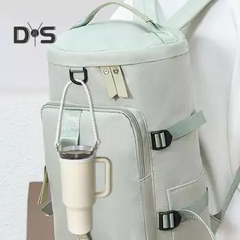 Ремешок для бутылки с водой Мягкий выдвижной держатель для бутылки с водой Легкий портативный пластиковый переносной держатель для чашки с водой для путешествий и кемпинга с ремешком на 8-40 унций розы красного