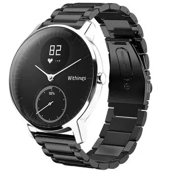 Ремешок для часов 18 мм 20 мм из нержавеющей стали ремешок для часов Nokia Withings STEEL HR 36 мм 40 мм HR спортивный быстросъемный ремешок для часов деловой браслет 20 for Steel HR 40mm
