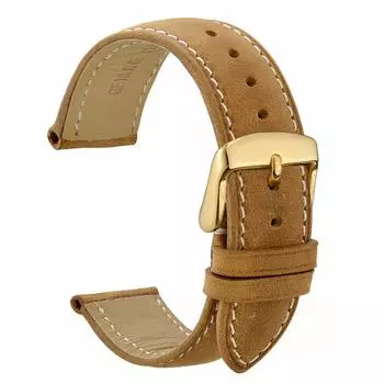 Ремешок для часов 19 мм сменный ремешок из натуральной замши с пряжкой светло-коричневого цвета [WOCCI]