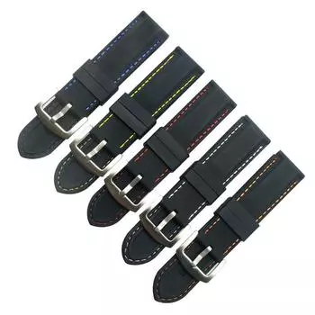 Ремешок для часов 20–26 мм, мягкий резиновый, водонепроницаемый, дышащий браслет 20mm оранжевый