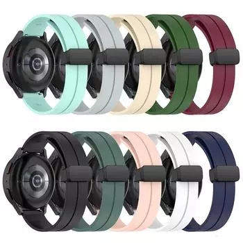 Ремешок для часов 20 мм 22 мм Магнитная застежка для Samsung Galaxy Watch 5/4/3 Gear S3 Силиконовый ремешок для Huawei Watch GT 3/2 42 мм 46 мм 20mm