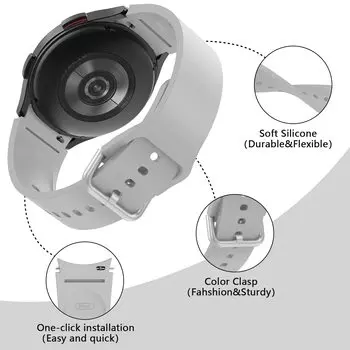 Ремешок для часов 20 мм для Samsung Galaxy Watch 4 classic, 46 мм, 42 мм, умные часы, силиконовый спортивный браслет, ремешок Galaxy Watch 4, 44 мм, 40 мм